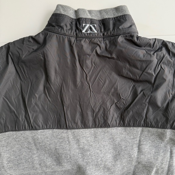 Zegna Sport Men’s 1/4 Zip Pullover Sweater Fleece Gray High Neck Size XL Casual - Picture 7 of 9
